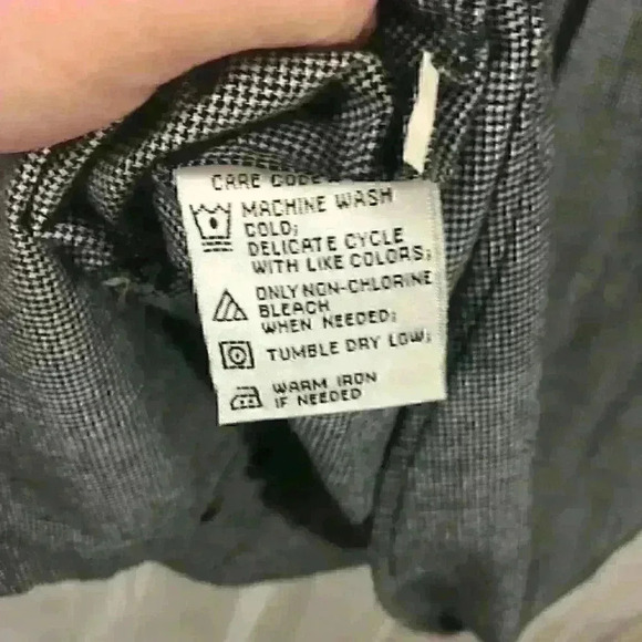 Casey and Max Black and White Womens Size M Christmas Checkered Button-Up Blouse - Picture 6 of 6